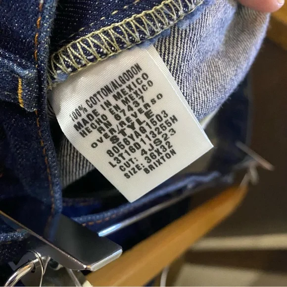 Polo Ralph Lauren Brixton 36x32 Straight Leg Denim Blue Jeans - Picture 5 of 5